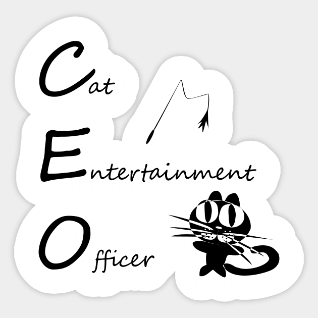 Cat Entertainment Officer Sticker by EversweetStudio